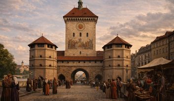 Isartor. L'entrée de Munich. image